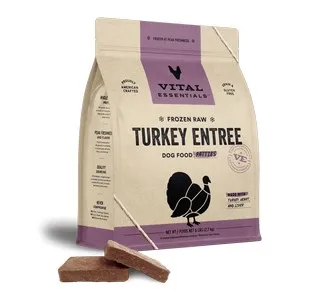 6lb Vital Essentials Frozen Turkey Patties - Treat
